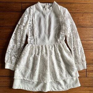 English Factory White Lace Layered Dress Size M